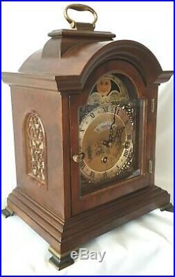 Warmink Mantel Clock Westminster Quarter Chime Moonphase 8 Day Silent Option