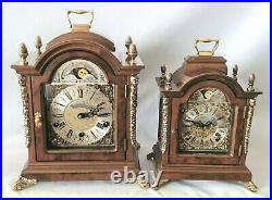 Warmink Westminster Clock 8 Day Burl Wood Moonphase Quarter Chime Mint Condition