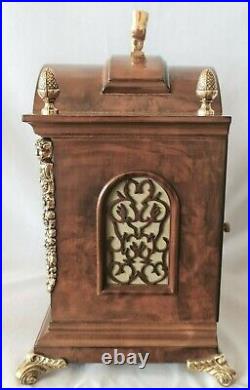 Warmink Westminster Clock 8 Day Burl Wood Moonphase Quarter Chime Mint Condition