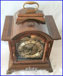 Warmink Westminster Clock 8 Day Burl Wood Moonphase Quarter Chime Silent Switch