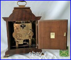 Warmink Westminster Clock 8 Day Burl Wood Moonphase Quarter Chime Silent Switch