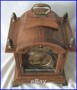 Warmink Westminster Clock Dutch 8 Day Key Wind Moon Dial, Silent Option Vintage