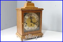Warmink Wuba Table Clock in Oak Wood Westminster Chime Dutch Clock