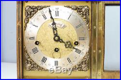 Warmink Wuba Table Clock in Oak Wood Westminster Chime Dutch Clock