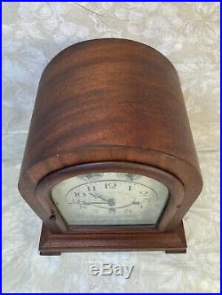 Waterbury Mahogany Chiming Mantel Clock Not Running Westminster Chimes