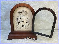 Waterbury Mahogany Chiming Mantel Clock Not Running Westminster Chimes