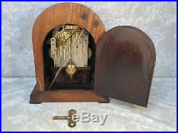 Waterbury Mahogany Chiming Mantel Clock Not Running Westminster Chimes