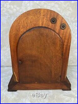 Waterbury Mahogany Chiming Mantel Clock Not Running Westminster Chimes