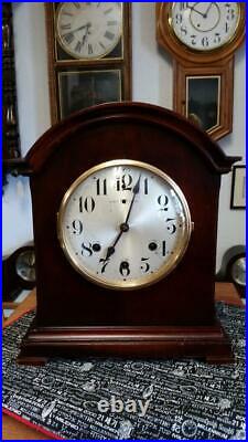 Waterbury Mahogany Westminster Chime Mantel Clock