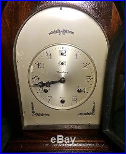 Waterbury No. 335 Westminster Chime Bracket Mantle Clock Works Well NICE