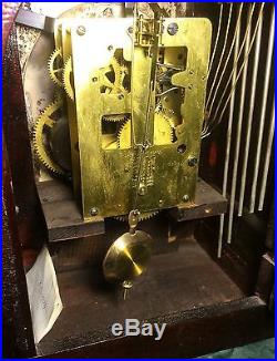 Waterbury No. 335 Westminster Chime Bracket Mantle Clock Works Well NICE