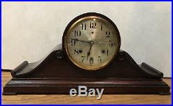Waterbury Tambour Style Westminster Chime Mantle Table Clock Piggyback Movement
