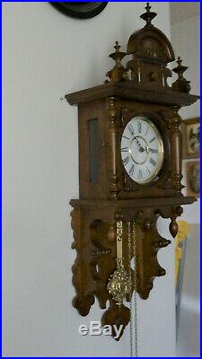 Weight Driven 8 Day Westminster Chime Wall Clock With German Kieninger Movement