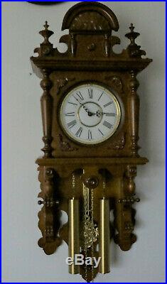 Weight Driven 8 Day Westminster Chime Wall Clock With German Kieninger Movement