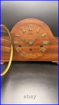 Welby German Westminster Mantel Clock 3-Train Mechanical Cleaned & Oiled