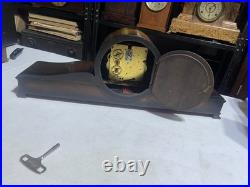 Westminster Art Deco Design Chiming Mantel Clock From Germany Big Face 2-tone