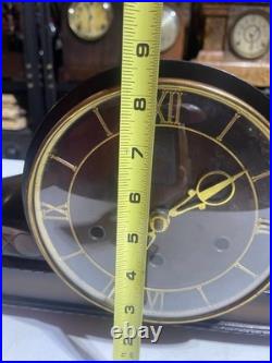 Westminster Art Deco Design Chiming Mantel Clock From Germany Big Face 2-tone