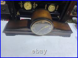 Westminster Art Deco Design Chiming Mantel Clock From Germany Big Face 2-tone