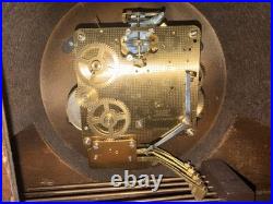 Westminster Be Schwebegang Mantel Clock Mechanical Movement Wood Brown Chimes