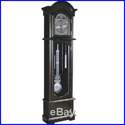 Westminster Chime 6' Tall Espresso Grandfather Clock Nickel Swinging Pendulum
