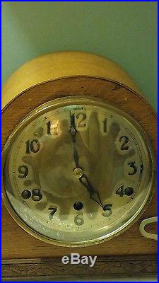 Westminster Chime British Anvil Mantle Clock By Perivale Of London