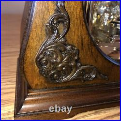 Westminster Chime Clock Rhythm WoodwithSwarovski Elements Glass Retro Design VTG