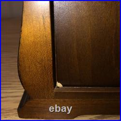 Westminster Chime Clock Rhythm WoodwithSwarovski Elements Glass Retro Design VTG