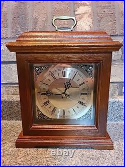 Westminster Chime Clock Shelf Mantel Quartz Roman Numeral Hourly Wood Casing Z1