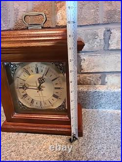 Westminster Chime Clock Shelf Mantel Quartz Roman Numeral Hourly Wood Casing Z1