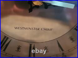 Westminster Chime Clock Shelf Mantel Quartz Roman Numeral Hourly Wood Casing Z1
