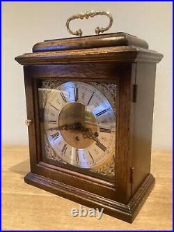 Westminster Chime Eight Day Oak Cased Mantel Clock Good Quality, Fully Working