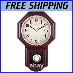 Westminster Chime Faux Wood Pendulum Clock Battery Powered