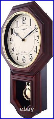 Westminster Chime Faux Wood Pendulum Clock Battery Powered