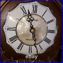 Westminster Chime Rhythm Wood Clock withSwarovski Elements Glass Retro Design VTG