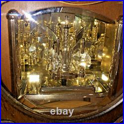 Westminster Chime Rhythm Wood Clock withSwarovski Elements Glass Retro Design VTG