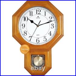 Westminster Chime Wall Clock JUSTIME Schoolhouse Wood