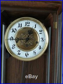 Westminster Chime Wall Clock Wood Case Regulator Clock