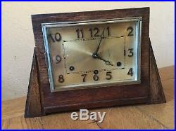 Westminster Chiming Mantle Clock British Anvil Beautiful 1930's Art Deco