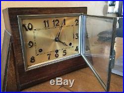 Westminster Chiming Mantle Clock British Anvil Beautiful 1930's Art Deco