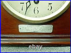Westminster Mahogony Chiming Mantle Clock, Perivale Movement 1930-40s