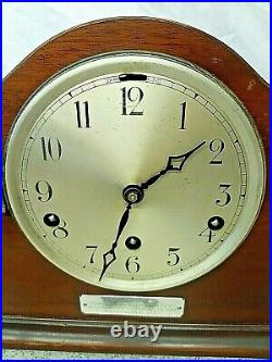 Westminster Mahogony Chiming Mantle Clock, Perivale Movement 1930-40s