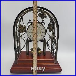 Westminster Melody Chime Quartz Clock Metal Wooden Table Top Musical Desk Clock