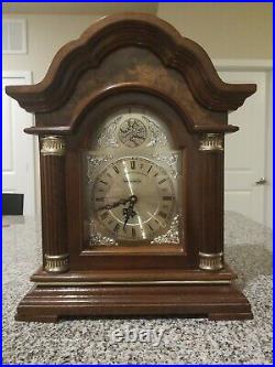 Westminster Tempus Fugit Chime Strike Wood Mantle Clock Quartz 18x14 3/4