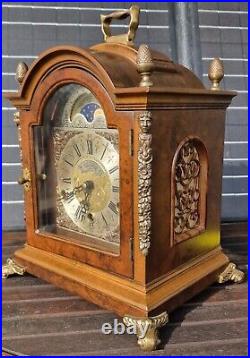Westminster Warmink Clock Bracket Mantel Dutch Rolling Moon Phase Silent Switch