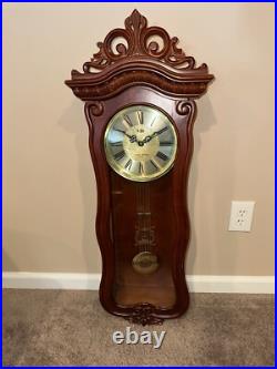 Westminster Whittington Seiko Quartz Pendulum Wooden Wall Clock NICE Two chimes