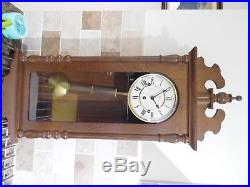 Westminster chime, german, 8 day wall clock, mechanical, good order, moved house