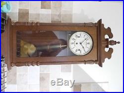 Westminster chime, german, 8 day wall clock, mechanical, good order, moved house