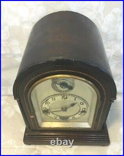 Winterhalder & Hofmeier Small Desk Clock Westminster Chimes with Balance Wheel Run