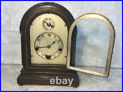 Winterhalder & Hofmeier Small Desk Clock Westminster Chimes with Balance Wheel Run