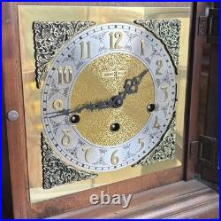 Working 1980's Howard Miller 612-429 Mantel Clock Mechanical Wind Up Westminster